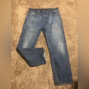 Lucky Brand 363 Vintage Straight Denim Jeans Mens 37x31 Medium Wash Blue